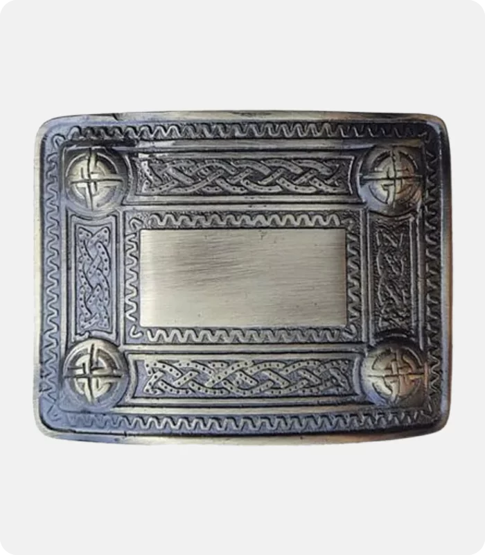Velcro Adjustable Celtic Knot Design Kilt Waist Belt With Buckle main image 1
